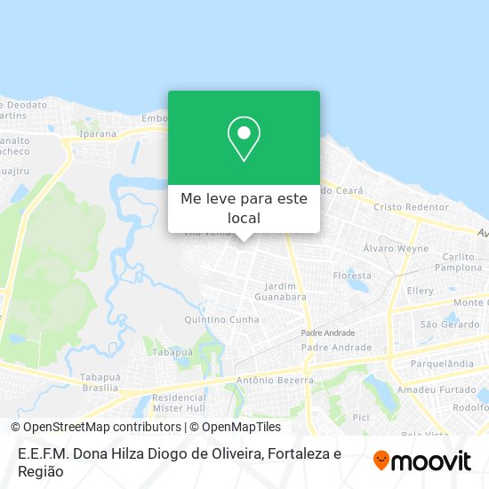 E.E.F.M. Dona Hilza Diogo de Oliveira mapa