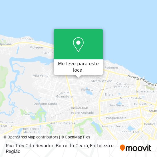 Rua Três Cdo Resadori Barra do Ceará mapa