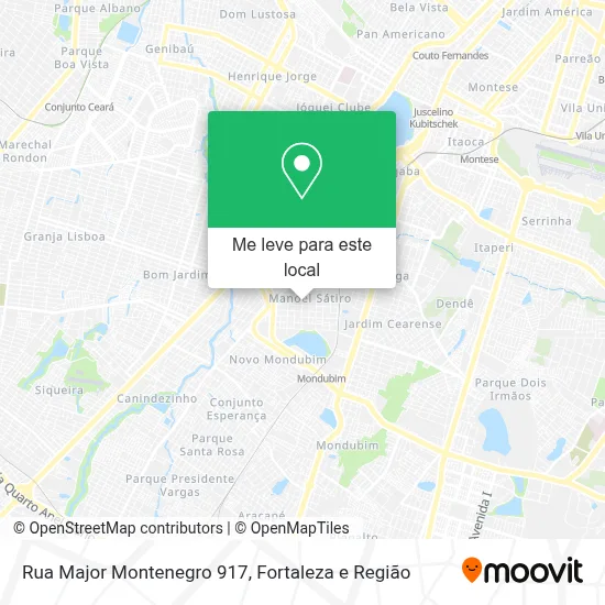 Rua Major Montenegro 917 mapa