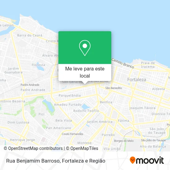 Rua Benjamim Barroso mapa
