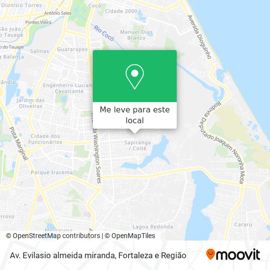 Av. Evilasio almeida miranda mapa