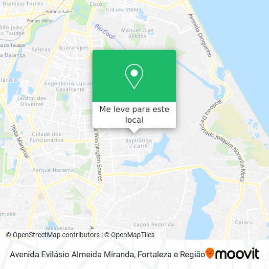 Avenida Evilásio Almeida Miranda mapa