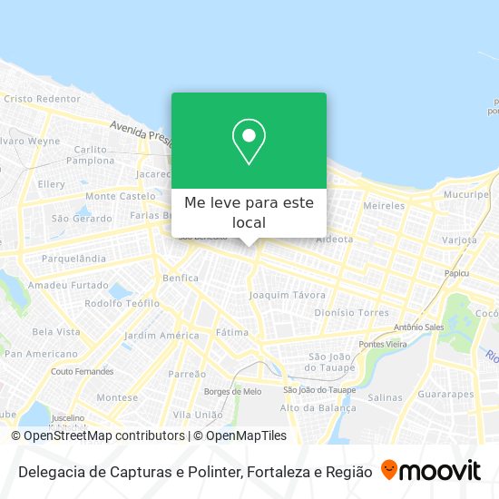 Delegacia de Capturas e Polinter mapa
