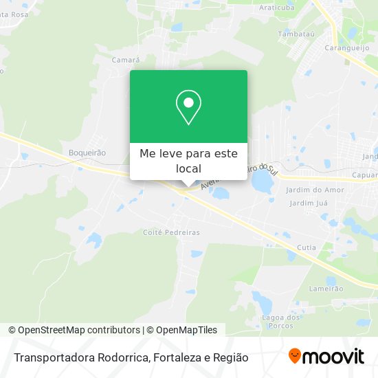 Transportadora Rodorrica mapa