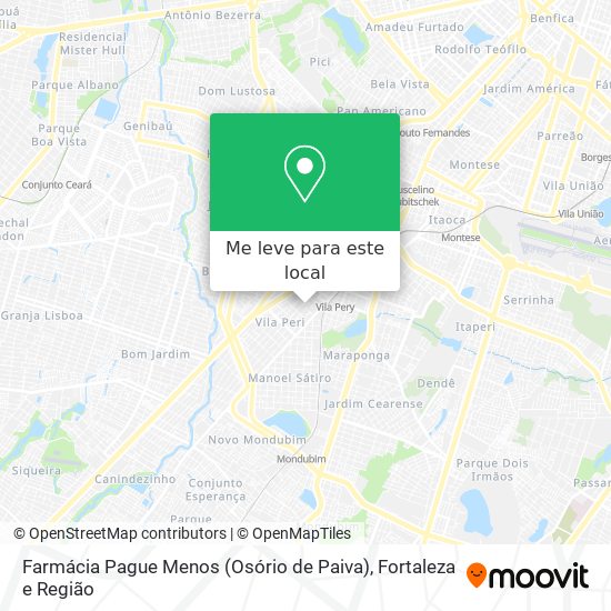 Farmácia Pague Menos (Osório de Paiva) mapa