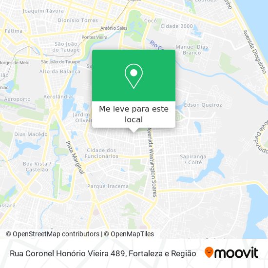 Rua Coronel Honório Vieira 489 mapa