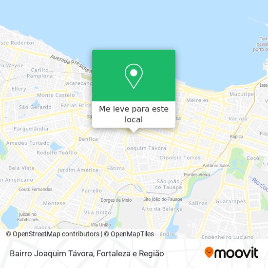 Bairro Joaquim Távora mapa