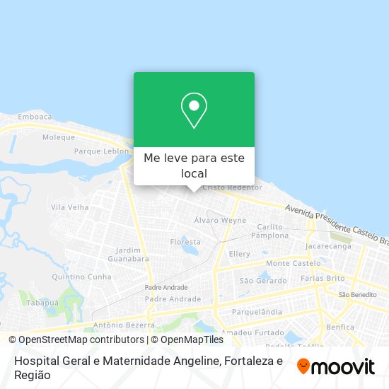 Hospital Geral e Maternidade Angeline mapa