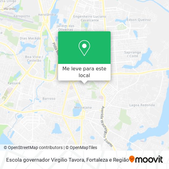 Escola governador Virgilio Tavora mapa