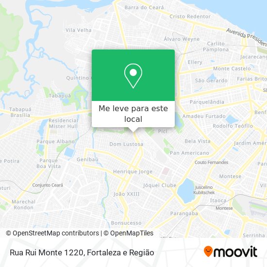 Rua Rui Monte 1220 mapa