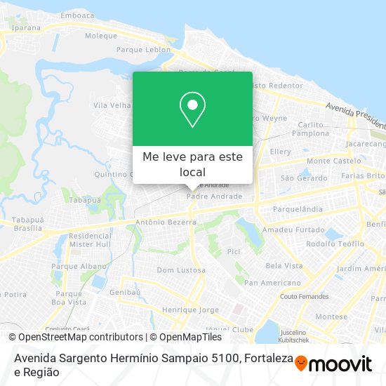 Avenida Sargento Hermínio Sampaio 5100 mapa