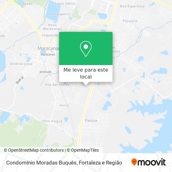 Condomínio Moradas Buquês mapa