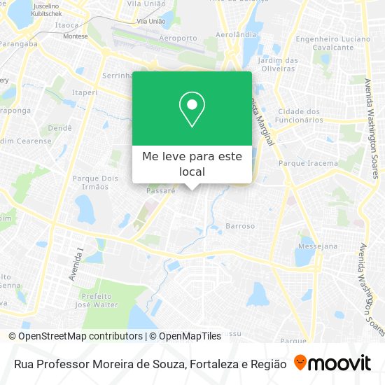 Rua Professor Moreira de Souza mapa