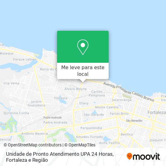 Unidade de Pronto Atendimento UPA 24 Horas mapa