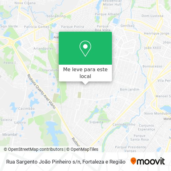 Rua Sargento João Pinheiro s/n mapa