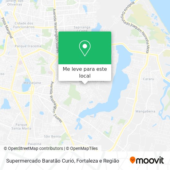 Supermercado Baratão Curió mapa