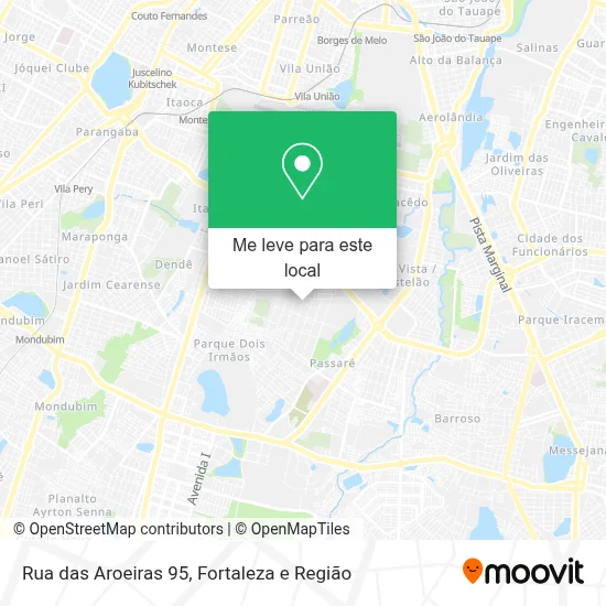 Rua das Aroeiras 95 mapa