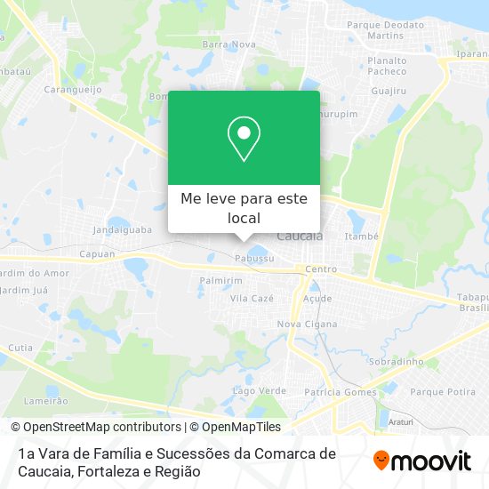 1a Vara de Família e Sucessões da Comarca de Caucaia mapa