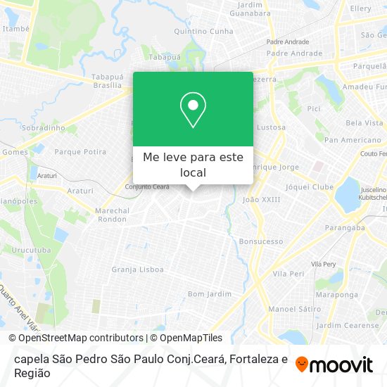 capela São Pedro São Paulo Conj.Ceará mapa