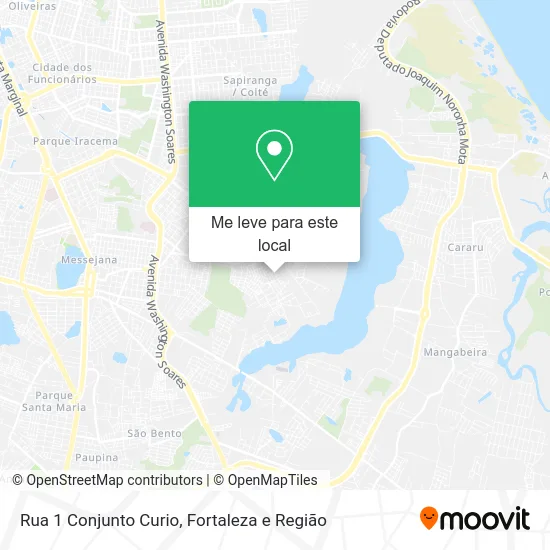 Rua 1 Conjunto Curio mapa