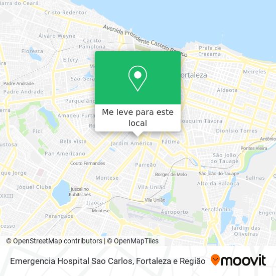 Emergencia Hospital Sao Carlos mapa