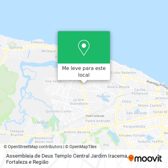 Assembleia de Deus Templo Central Jardim Iracema mapa