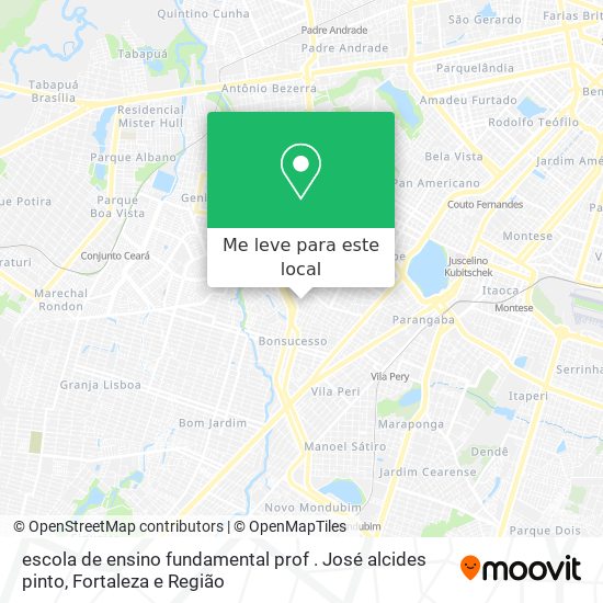 escola de ensino fundamental prof . José alcides pinto mapa