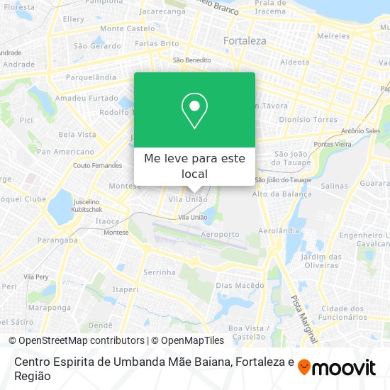 Centro Espirita de Umbanda Mãe Baiana mapa