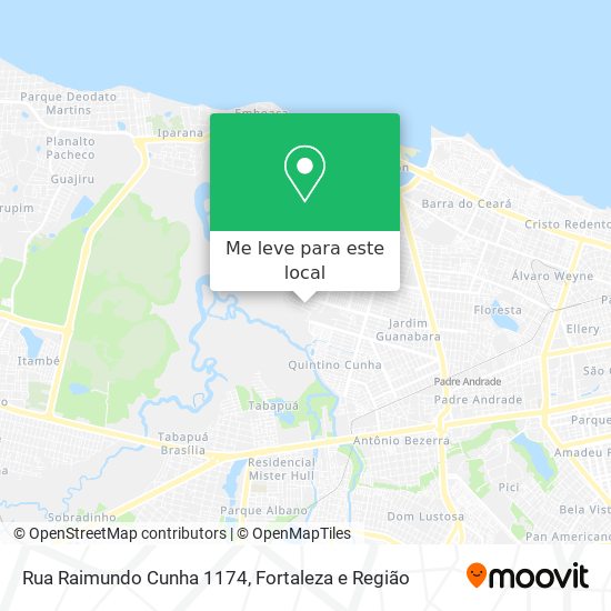 Rua Raimundo Cunha 1174 mapa