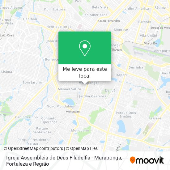 Igreja Assembleia de Deus Filadelfia - Maraponga mapa