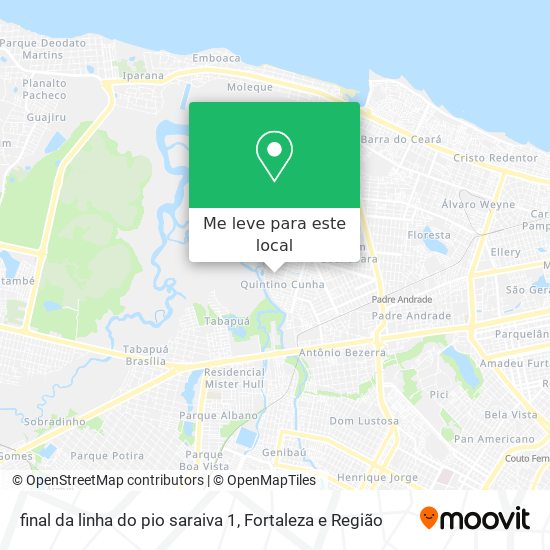 final da linha do pio saraiva 1 mapa