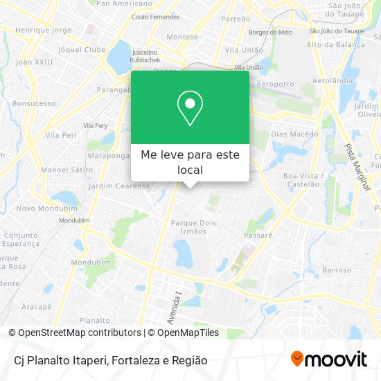Cj Planalto Itaperi mapa