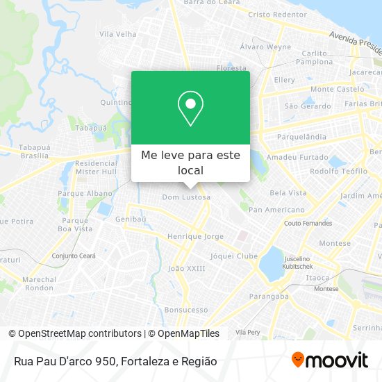 Rua Pau D'arco 950 mapa