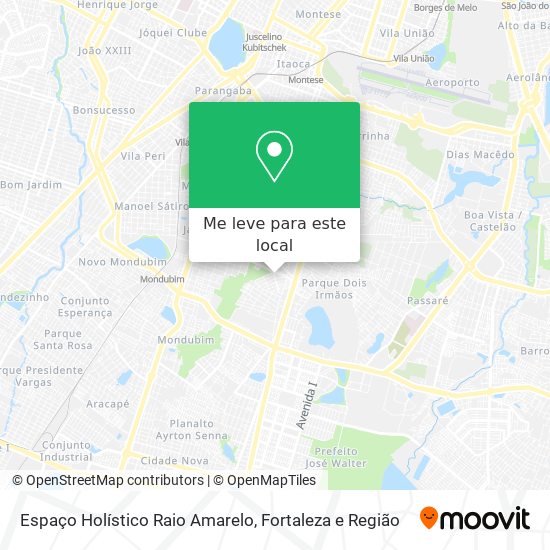 Espaço Holístico Raio Amarelo mapa