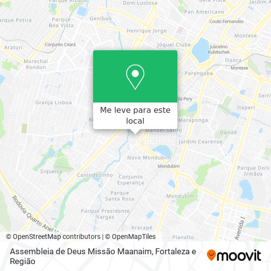 Assembleia de Deus Missão Maanaim mapa