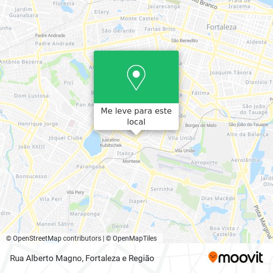 Rua Alberto Magno mapa