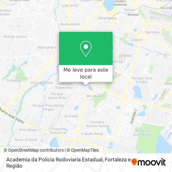 Academia da Policia Rodoviaria Estadual mapa