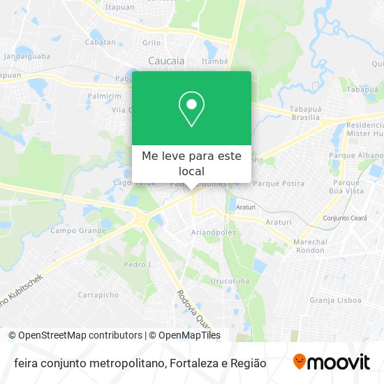 feira conjunto metropolitano mapa
