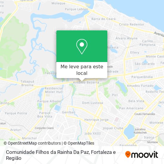 Comunidade Filhos da Rainha Da Paz mapa