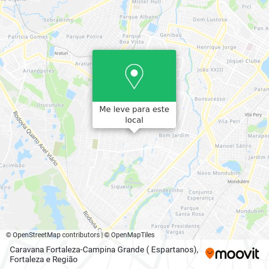 Caravana Fortaleza-Campina Grande ( Espartanos) mapa