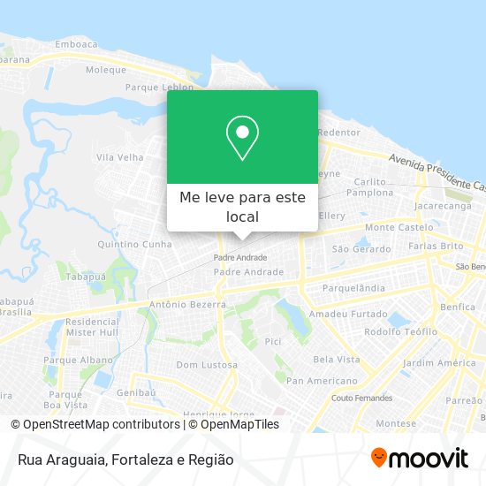 Rua Araguaia mapa