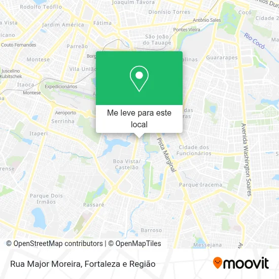 Rua Major Moreira mapa
