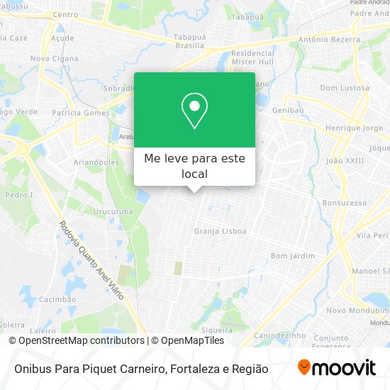 Onibus Para Piquet Carneiro mapa