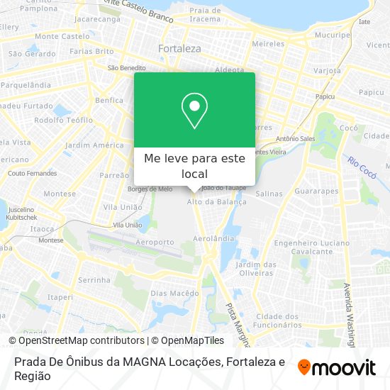 Prada De Ônibus da MAGNA Locações mapa