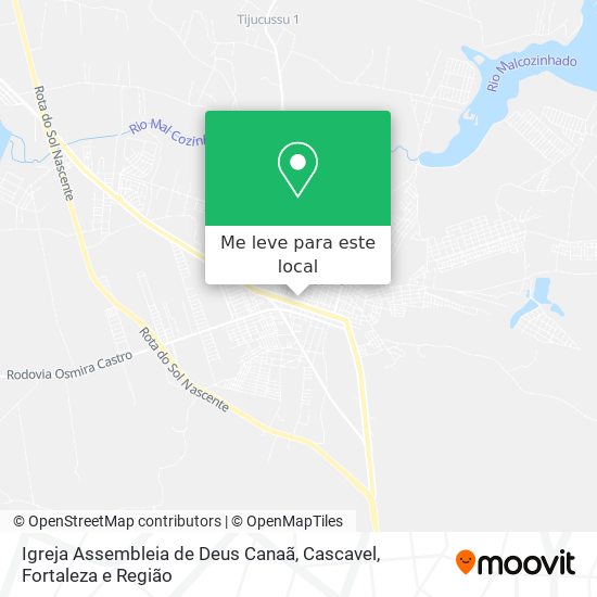 Igreja Assembleia de Deus Canaã, Cascavel mapa