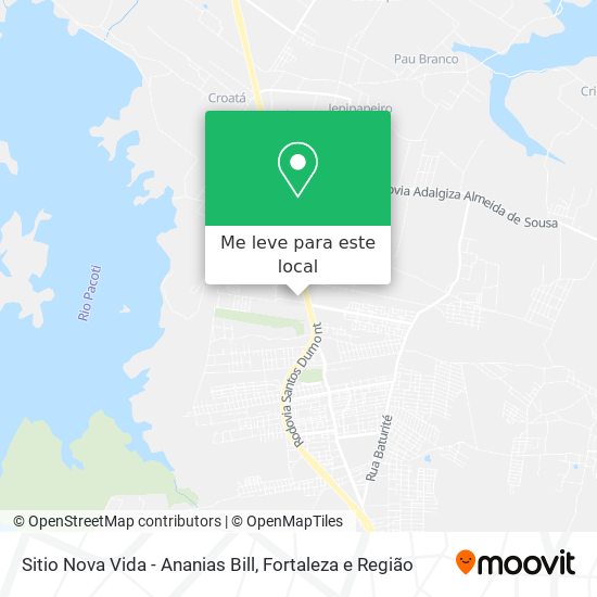 Sitio Nova Vida - Ananias Bill mapa