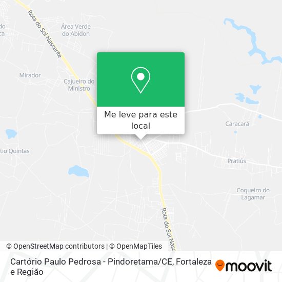 Cartório Paulo Pedrosa - Pindoretama / CE mapa