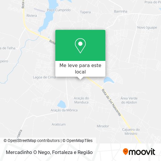 Mercadinho O Nego mapa