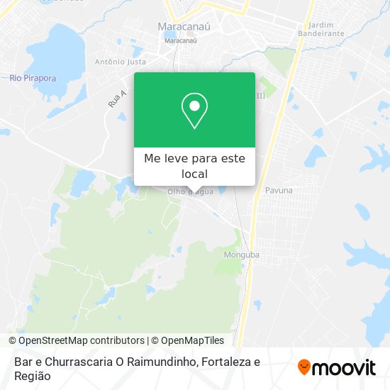 Bar e Churrascaria O Raimundinho mapa