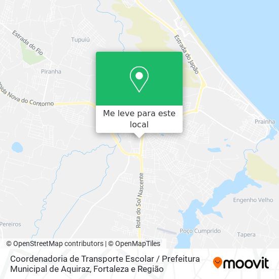 Coordenadoria de Transporte Escolar / Prefeitura Municipal de Aquiraz mapa